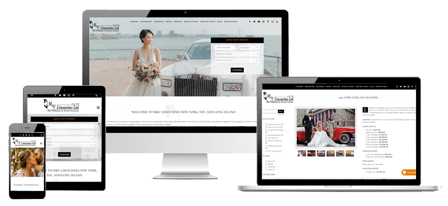 Limo company website design