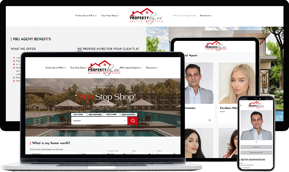Broker website with IDX functionality, agent and broker web design