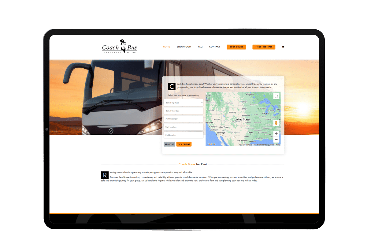 Bus websites, Web Design for Bus Tour Operators