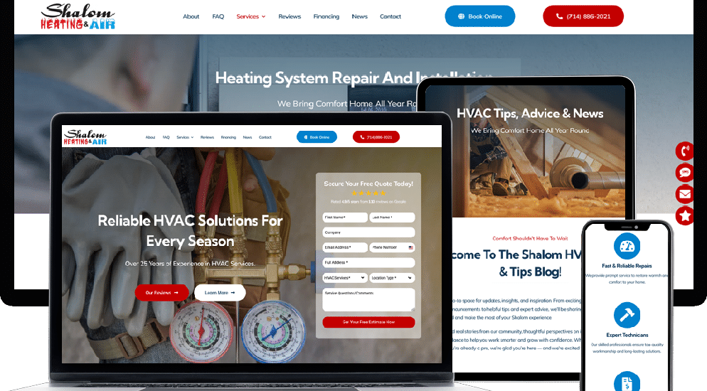 Website Redesign | HVAC Services in Southern California