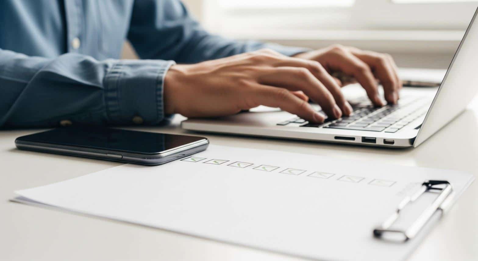 Website maintenance checklist being reviewed by a Los Angeles small business owner