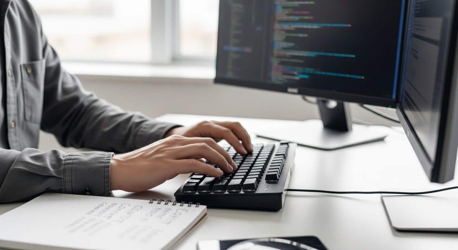 Web developer building a small business website during the development phase in Agoura Hills