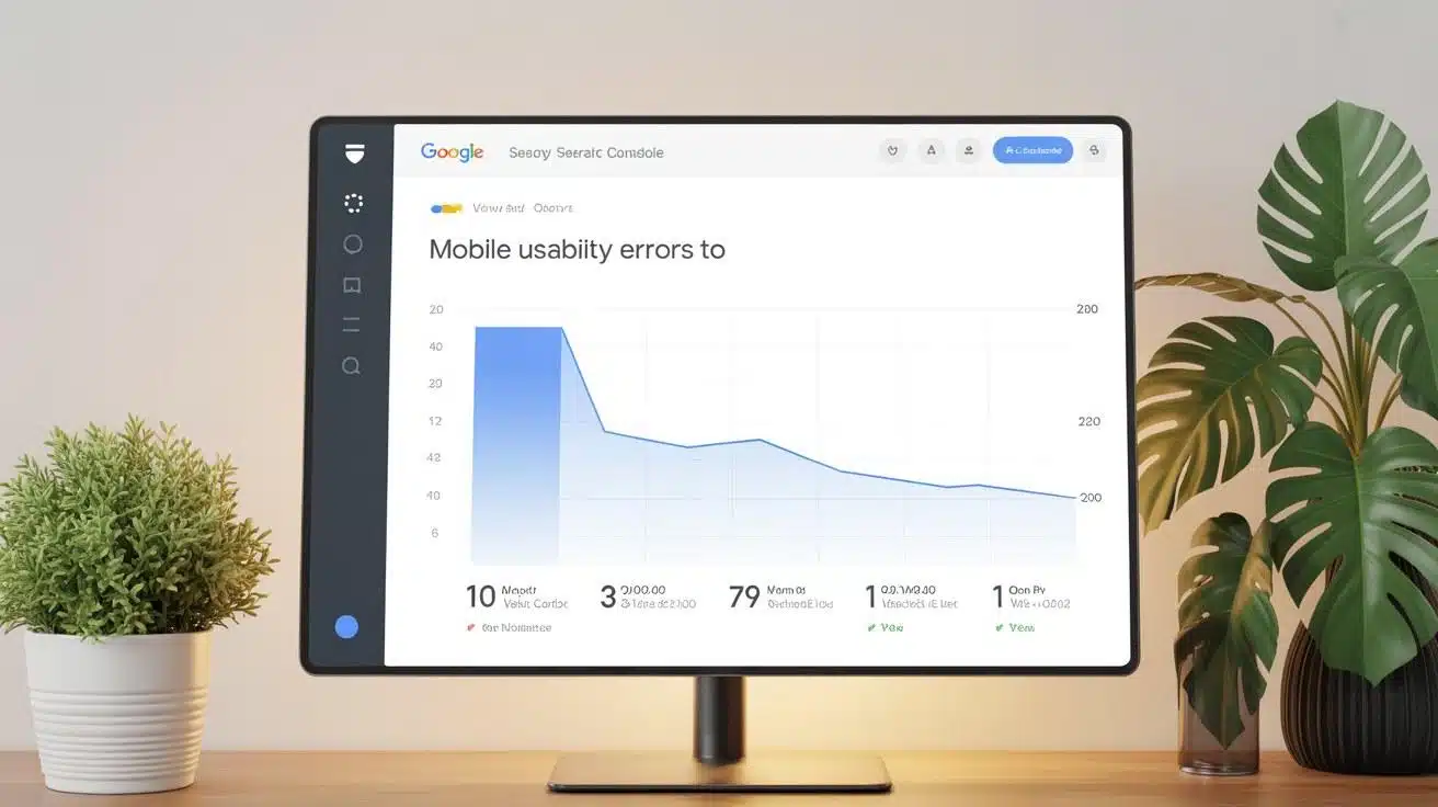Google Search Console mobile usability errors dropping to zero after mobile optimization project completion