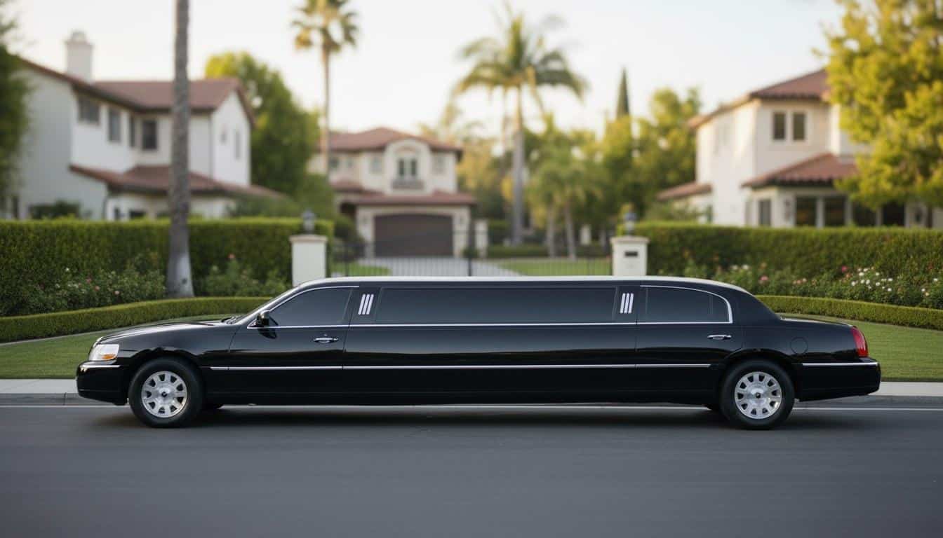 Luxury limousine representing a Calabasas limo business fleet for custom website design