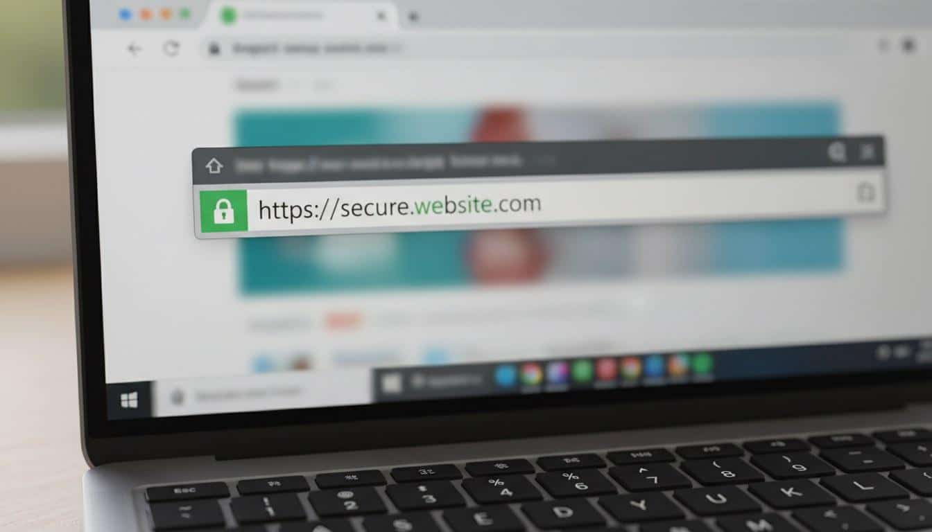 SSL security padlock in browser address bar showing a secure website for a Thousand Oaks business