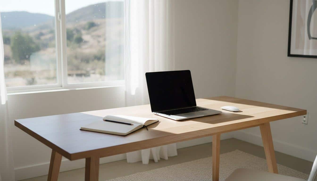 Web design portfolio layouts spread on a desk for a Calabasas small business project