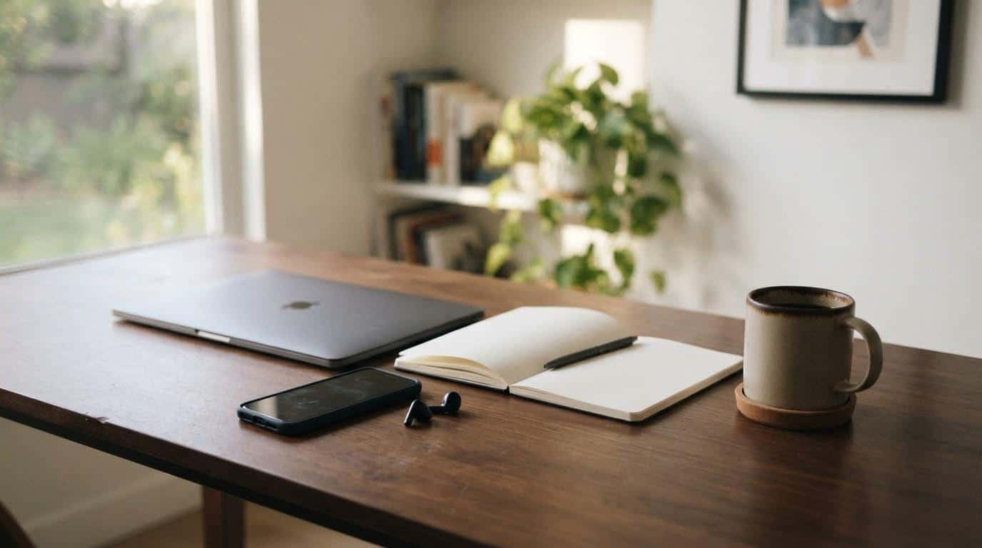 E-commerce product page on a laptop in an Agoura Hills small business office
