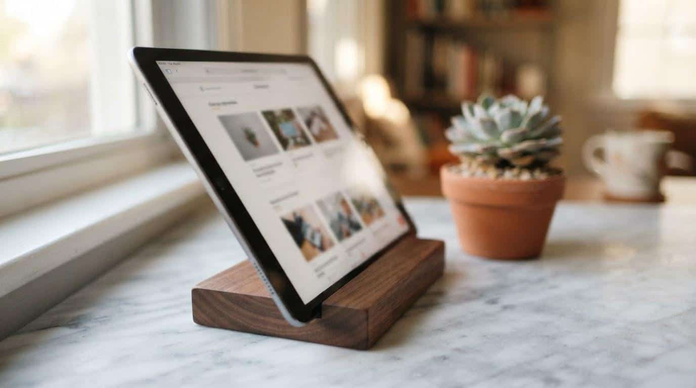 Mobile-optimized custom website design viewed on a tablet in Calabasas
