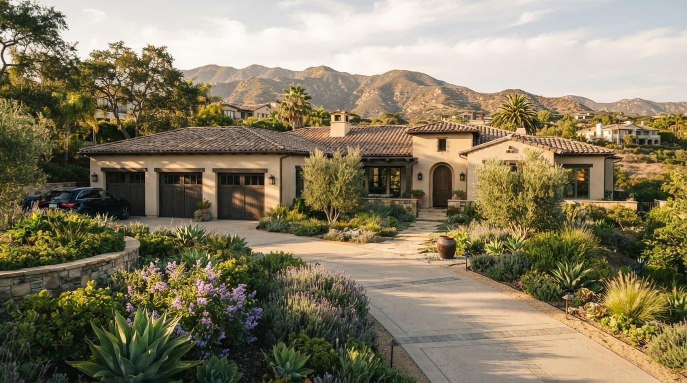 Luxury home exterior in Calabasas representing the real estate market where SEO for real estate agents drives leads