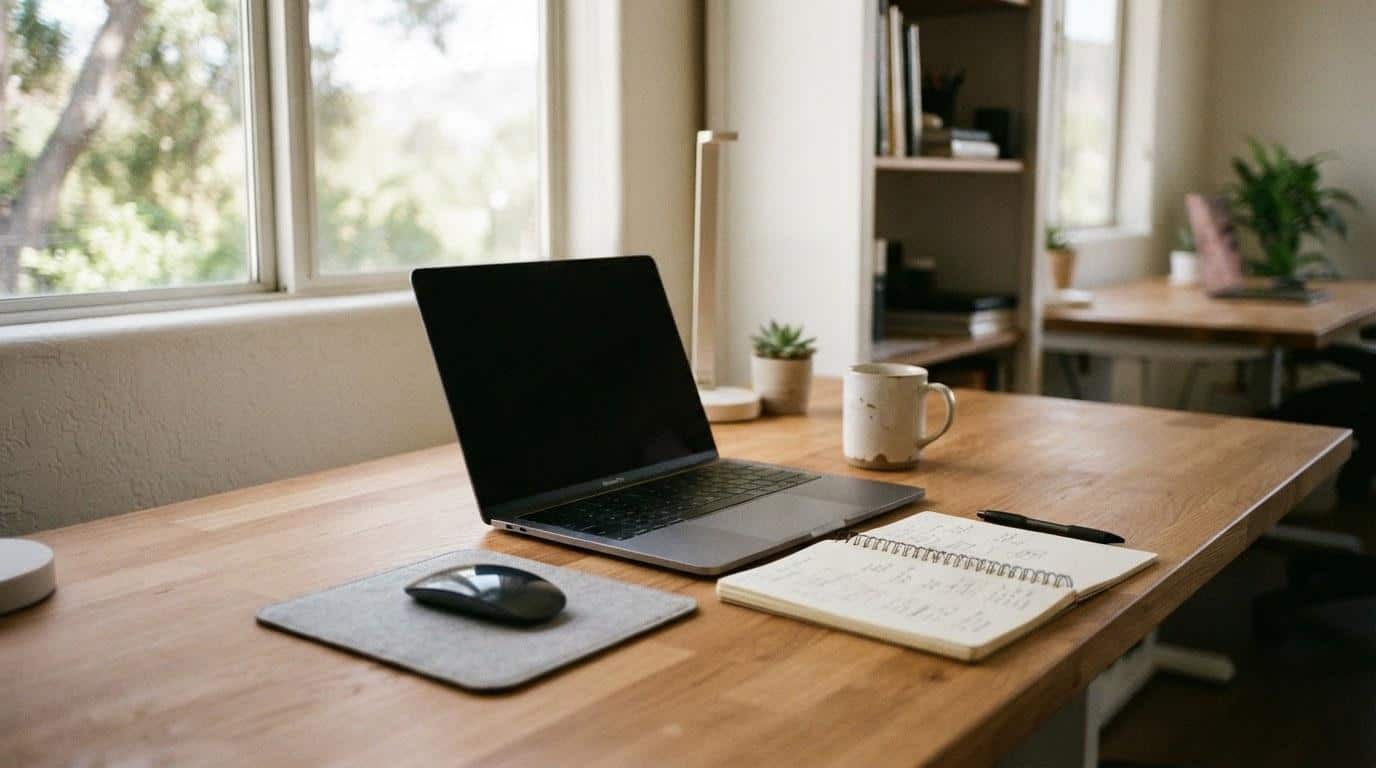 Custom web design project proposal and cost breakdown on a desk in Calabasas